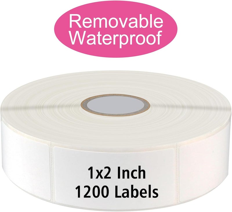TRYXN 1200 Blank Removable Freezer Labels Water Oil Resistant with Perforation Line for Easy Distribution and Use,Apply Food containers Jars,and Kitchen Pantry Organization (1 "x 2") - Image 1